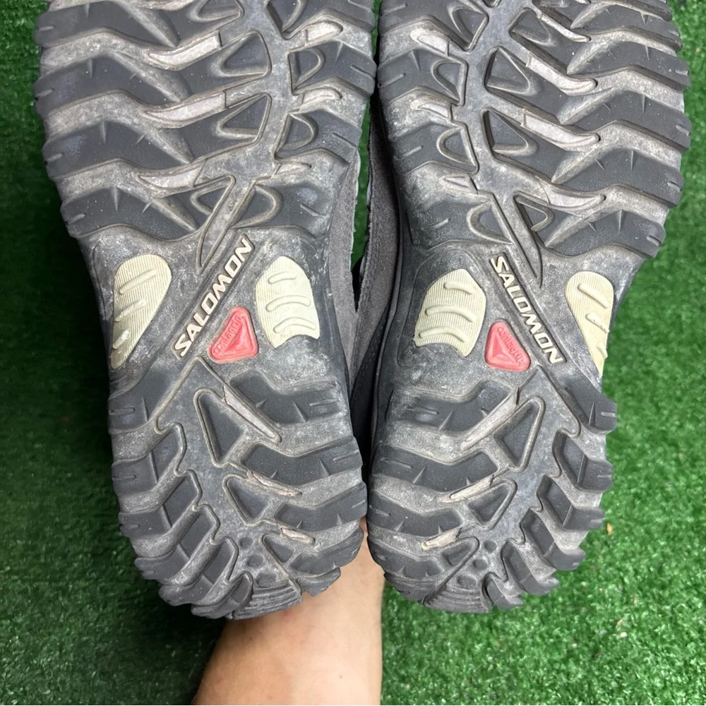 Salomon Women's Exit Aero Gray‎ Black Hiking Shoe Contagrip 449168 US Size 8.5